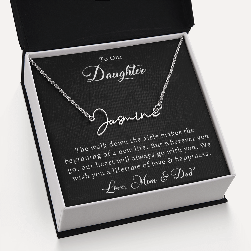 Wedding Name Necklace for Daughter