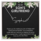 Personalized Son's Girlfriend Necklace - Perfect Gift Ideas for Christmas, Birthdays,  Valentines