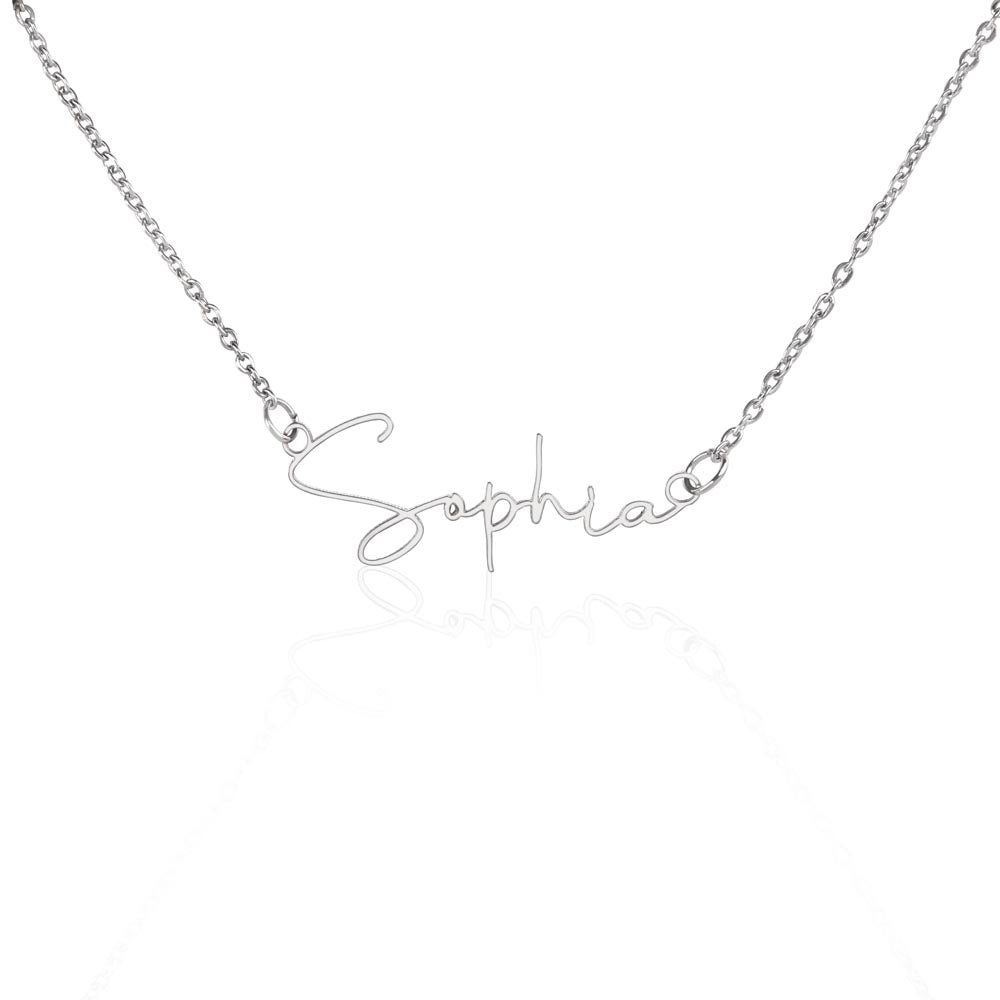 Meaningful Gift for Son's Girlfriend - Best Birthday & Christmas Gift - Jewelry Gift Box Included - Name Necklace