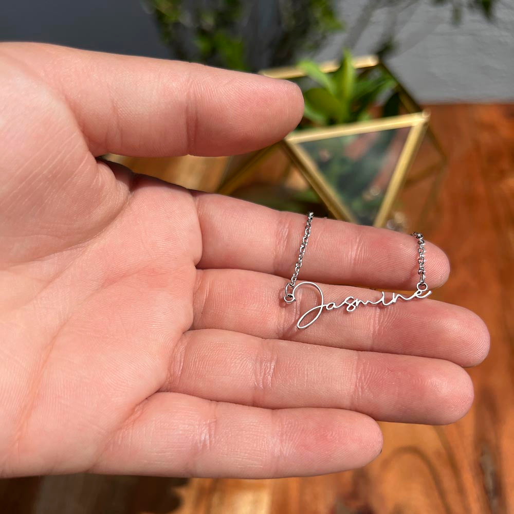 Meaningful Gift for Son's Girlfriend - Best Birthday & Christmas Gift - Jewelry Gift Box Included - Name Necklace