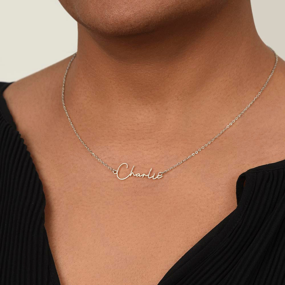 Meaningful Gift for Son's Girlfriend - Best Birthday & Christmas Gift - Jewelry Gift Box Included - Name Necklace