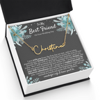 To My Best Friend On Your Wedding Day – Personalized Name Necklace, Custom Wedding Gift for Bride, Best Friend Wedding Jewelry, Made in USA