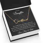 Wedding Name Necklace for Daughter