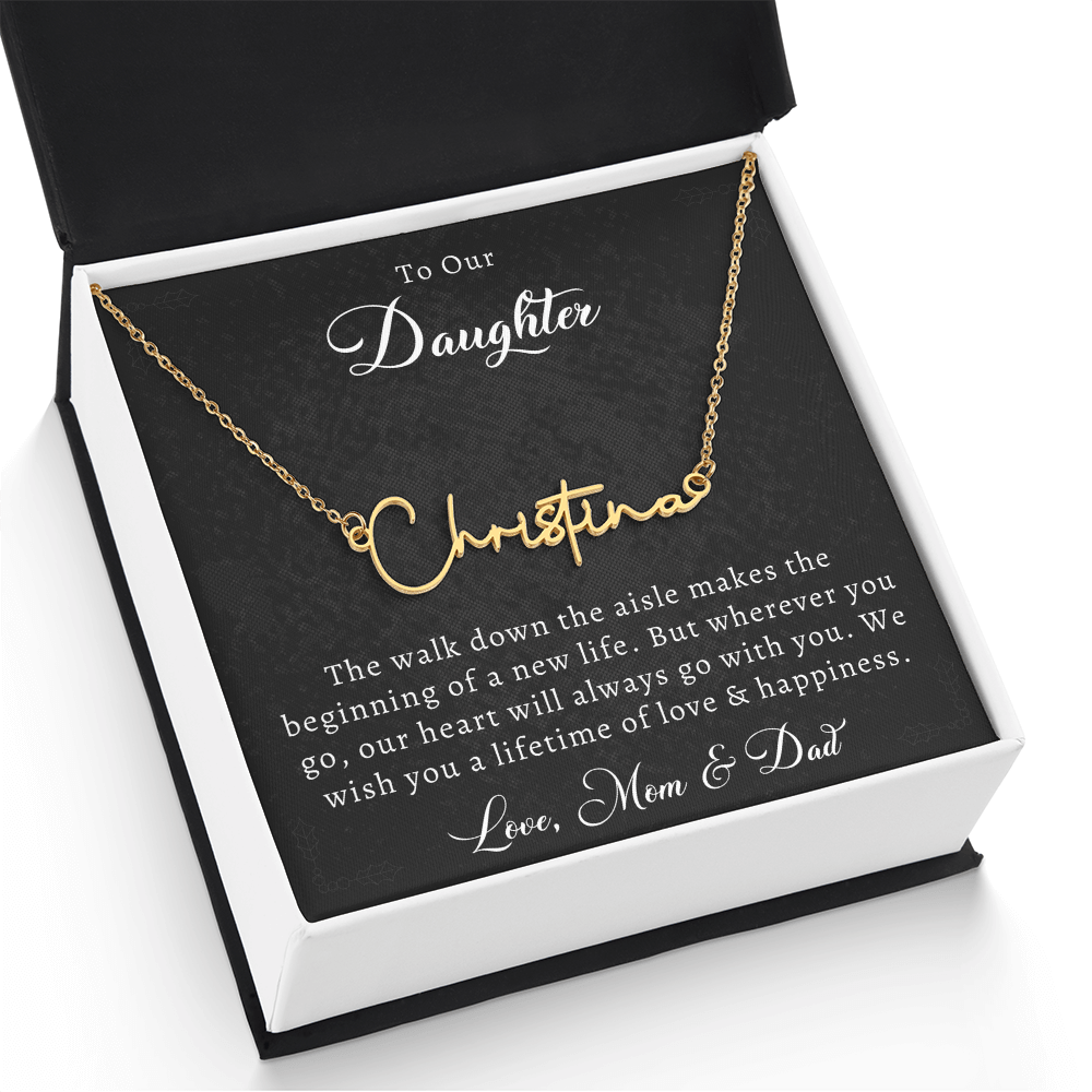 Wedding Name Necklace for Daughter