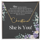 Personalized Name Necklace: Empowering Women with Inspirational Strength, Infertility Support, and Cancer Warrior Gifts