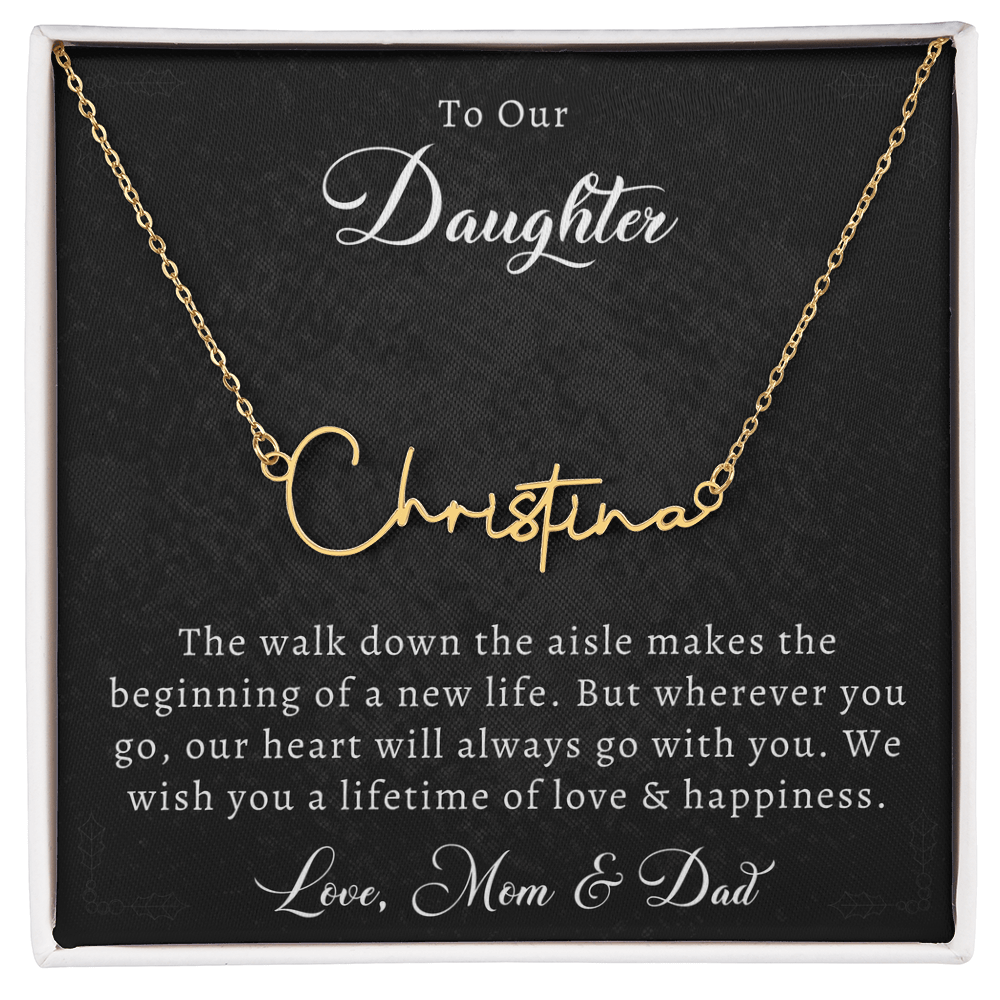 Wedding Name Necklace for Daughter