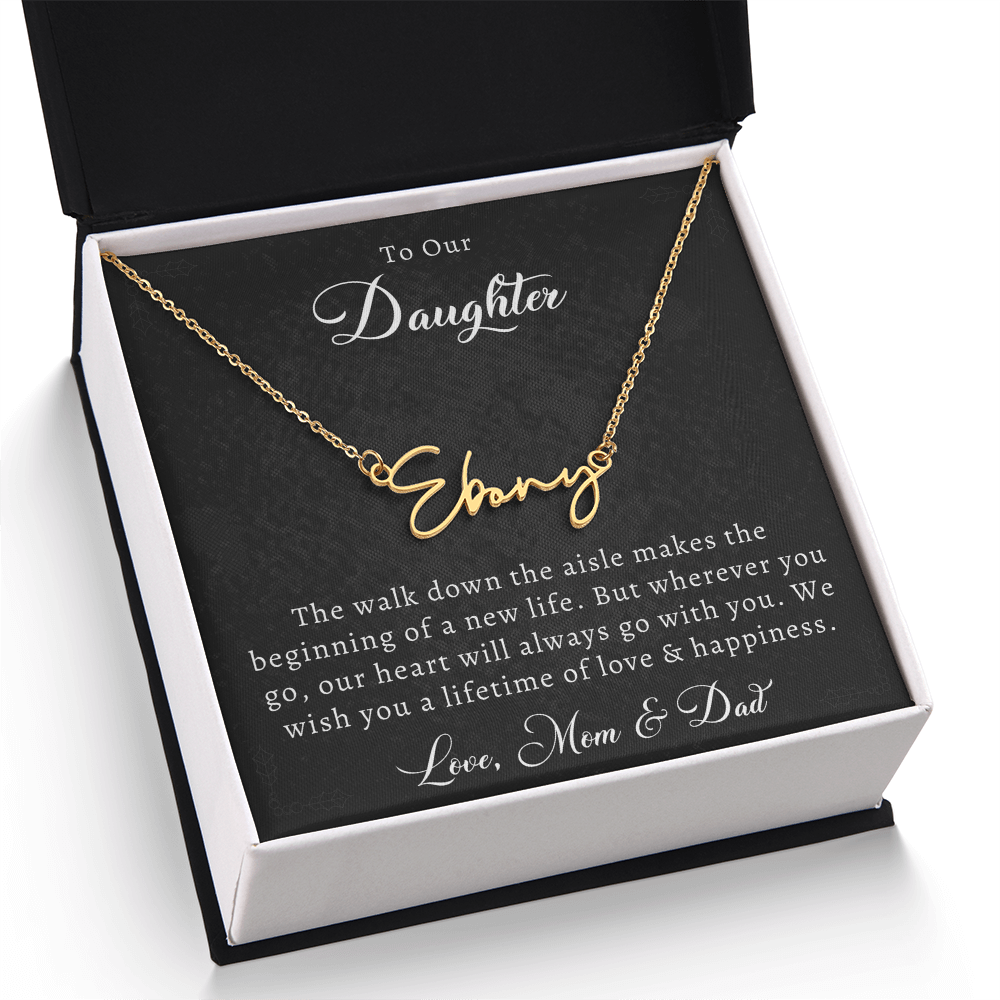 Wedding Name Necklace for Daughter