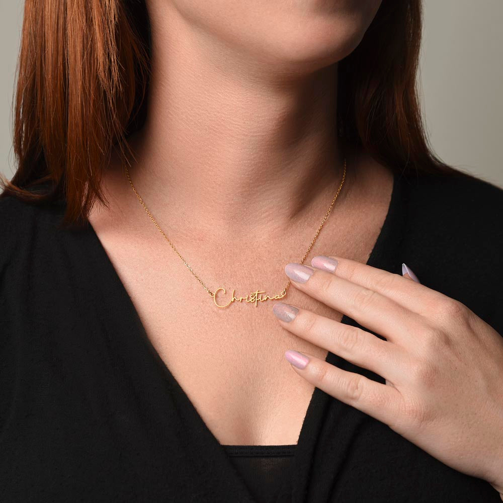 Meaningful Gift for Son's Girlfriend - Best Birthday & Christmas Gift - Jewelry Gift Box Included - Name Necklace