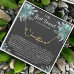 To My Best Friend On Your Wedding Day – Personalized Name Necklace, Custom Wedding Gift for Bride, Best Friend Wedding Jewelry, Made in USA