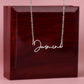 Meaningful Gift for Son's Girlfriend - Best Birthday & Christmas Gift - Jewelry Gift Box Included - Name Necklace
