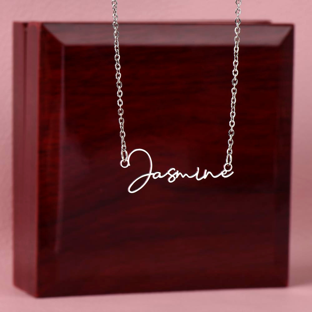 Meaningful Gift for Son's Girlfriend - Best Birthday & Christmas Gift - Jewelry Gift Box Included - Name Necklace