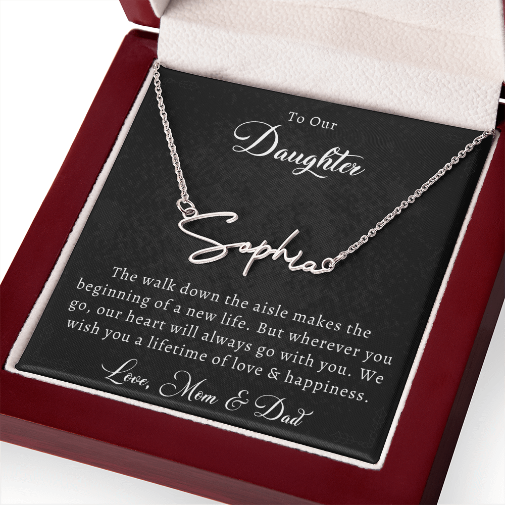 Wedding Name Necklace for Daughter