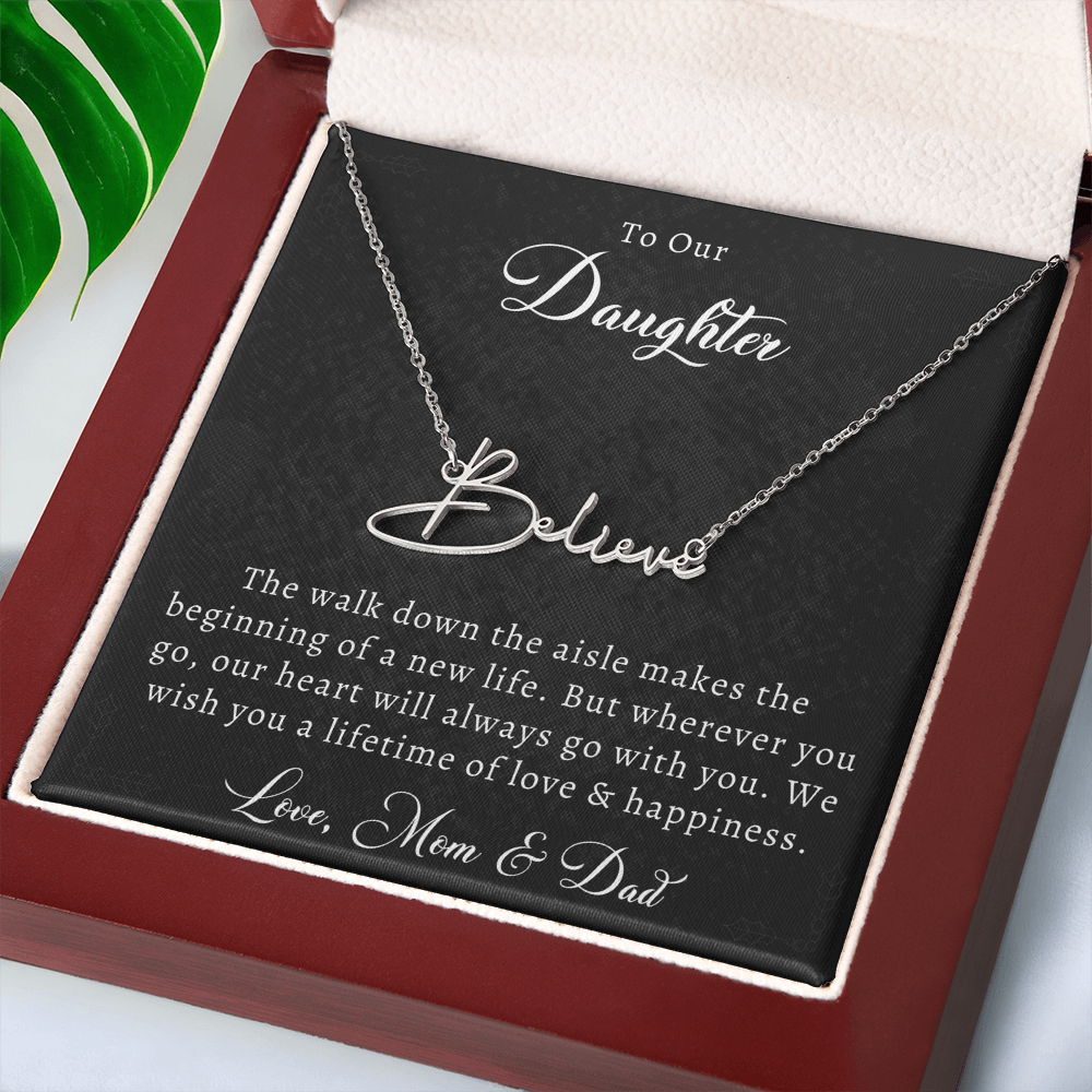 Wedding Name Necklace for Daughter