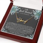To My Best Friend On Your Wedding Day – Personalized Name Necklace, Custom Wedding Gift for Bride, Best Friend Wedding Jewelry, Made in USA