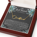 To My Best Friend On Your Wedding Day – Personalized Name Necklace, Custom Wedding Gift for Bride, Best Friend Wedding Jewelry, Made in USA