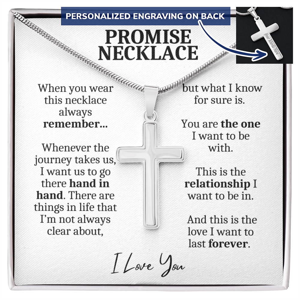 Promise Necklace For Him, Promise Jewelry For Him, Gifts For Boyfriend, Boyfriend Necklace, Valentines Day, 1 Year Anniversary Gifts for Boyfriend