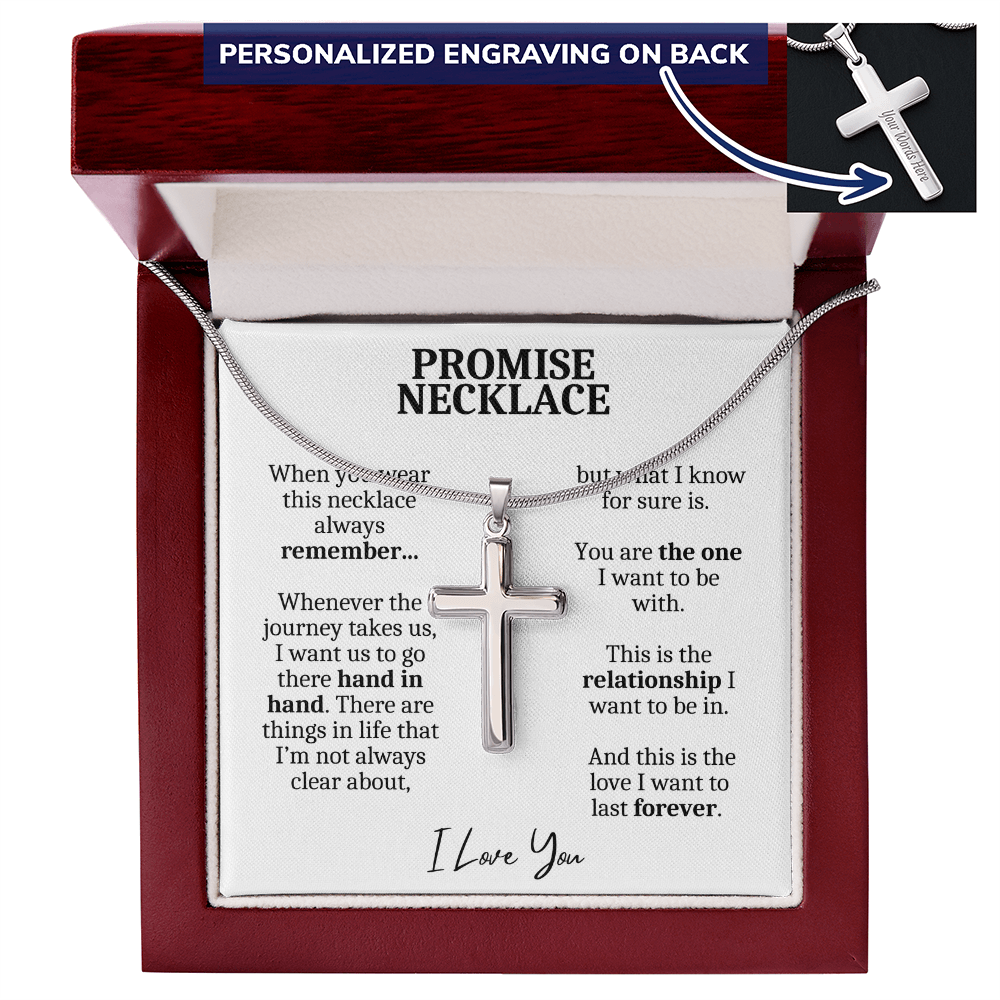 Promise Necklace For Him, Promise Jewelry For Him, Gifts For Boyfriend, Boyfriend Necklace, Valentines Day, 1 Year Anniversary Gifts for Boyfriend