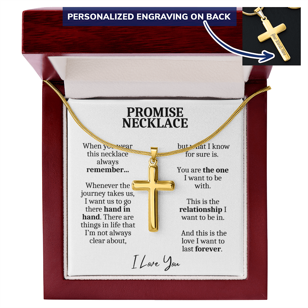 Promise Necklace For Him, Promise Jewelry For Him, Gifts For Boyfriend, Boyfriend Necklace, Valentines Day, 1 Year Anniversary Gifts for Boyfriend