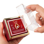 To My Beautiful Wife – Forever Love Heart Necklace with Preserved Rose Box | Romantic Gift for Anniversary, Birthday, or Christmas