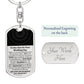 Groom Gift from Parents, To Our Son on his Wedding Day, Son Wedding Gift, Personalized Dog Tag, Wedding Day Gift for Son, Gift from Mom Dad