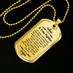 Personalized Cancer Survivor Gift for Men, Cancer Fighter Gift, Encouragement Gift for Men, Warrior Gift for Men, Custom Necklace Gift