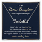 Bonus Daughter Gift, Stepdaughter Gift, Name Necklace, Bonus Daughter Gifts Ideas, Bonus Daughter Gifts from Dad, Graduation, Christmas Gift