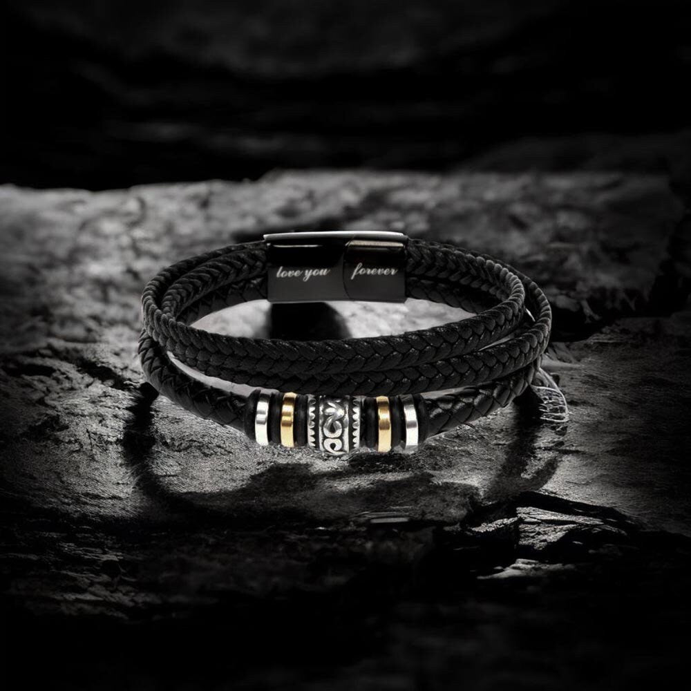 Graduate Bracelet - Gift for Boys - Personalized Engraved Jewelry - Adjustable Wristband - Graduation Present - Handmade Accessories