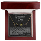 Granddaughter Graduation Gift from Grandma & Grandpa, Gift for Granddaughter Graduation, Granddaughter Graduation Necklace, Name Necklace