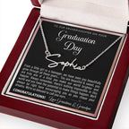 Granddaughter Graduation Gift from Grandma & Grandpa, Gift for Granddaughter Graduation, Granddaughter Graduation Necklace, Name Necklace