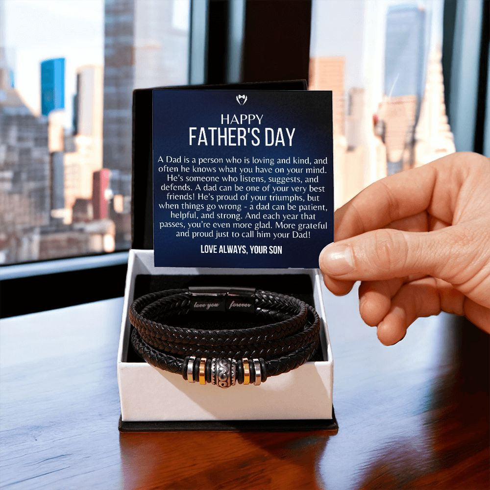 Meaningful Dad Fathers Day Gifts, Leather Bracelet, Best Fathers Day Gifts for Dad from Son, Dad Fathers Day Present, Son to Dad Gifts Ideas