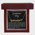 Granddaughter Graduation Gift from Grandma & Grandpa, Gift for Granddaughter Graduation, Granddaughter Graduation Necklace, Name Necklace