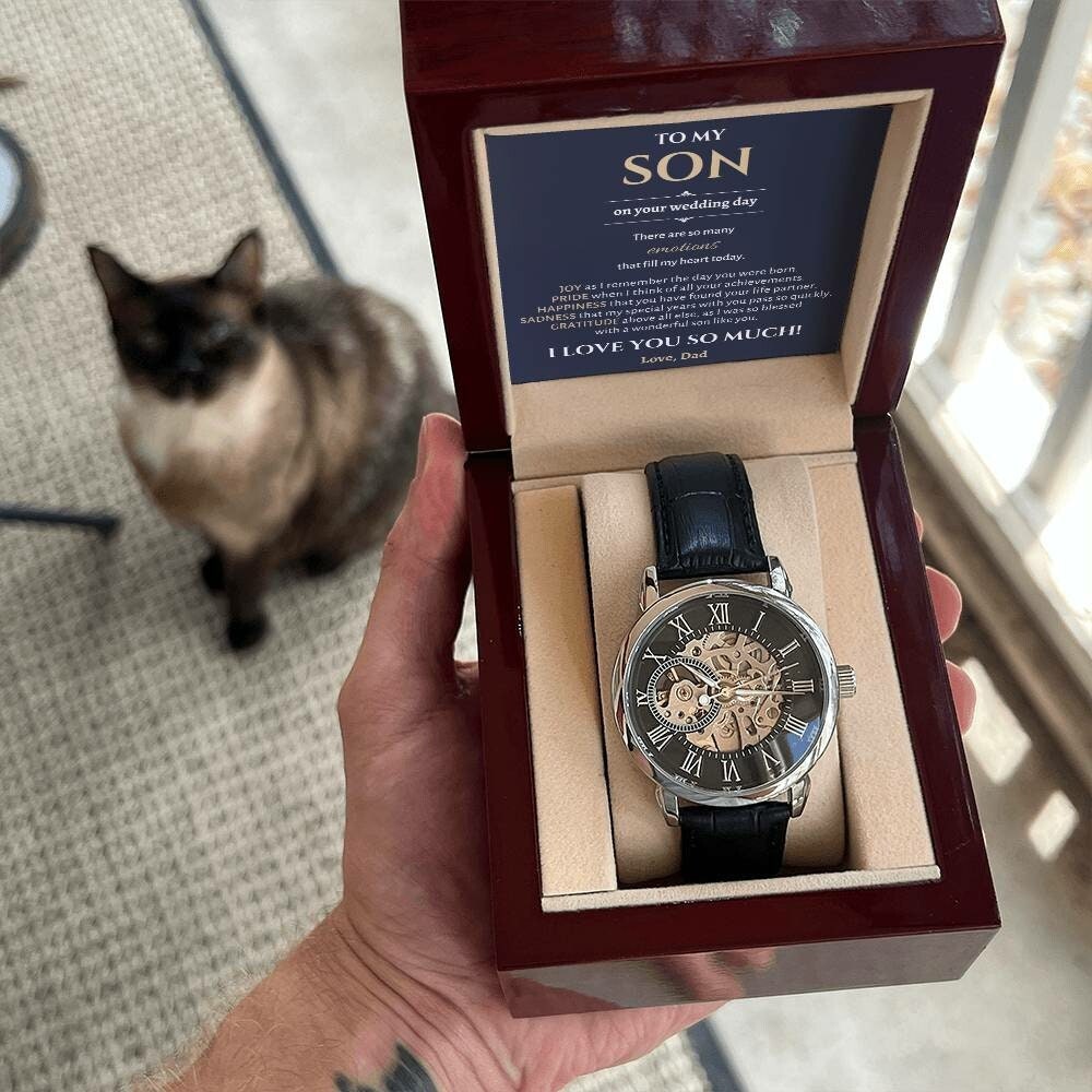Groom Gift from Dad, To My Son on His Wedding Day, Son Wedding Day Gift, Wedding Gift for Son, Sentimental Wedding Gift