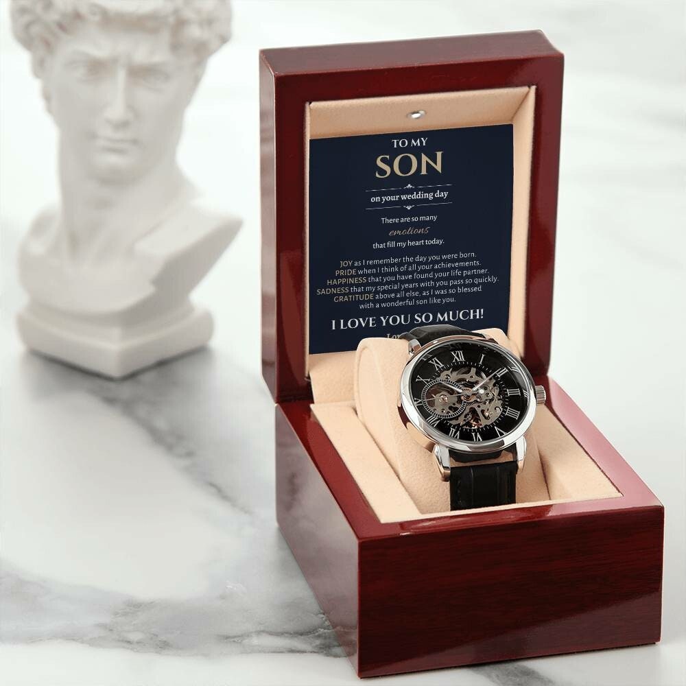 Groom Gift from Dad, To My Son on His Wedding Day, Son Wedding Day Gift, Wedding Gift for Son, Sentimental Wedding Gift