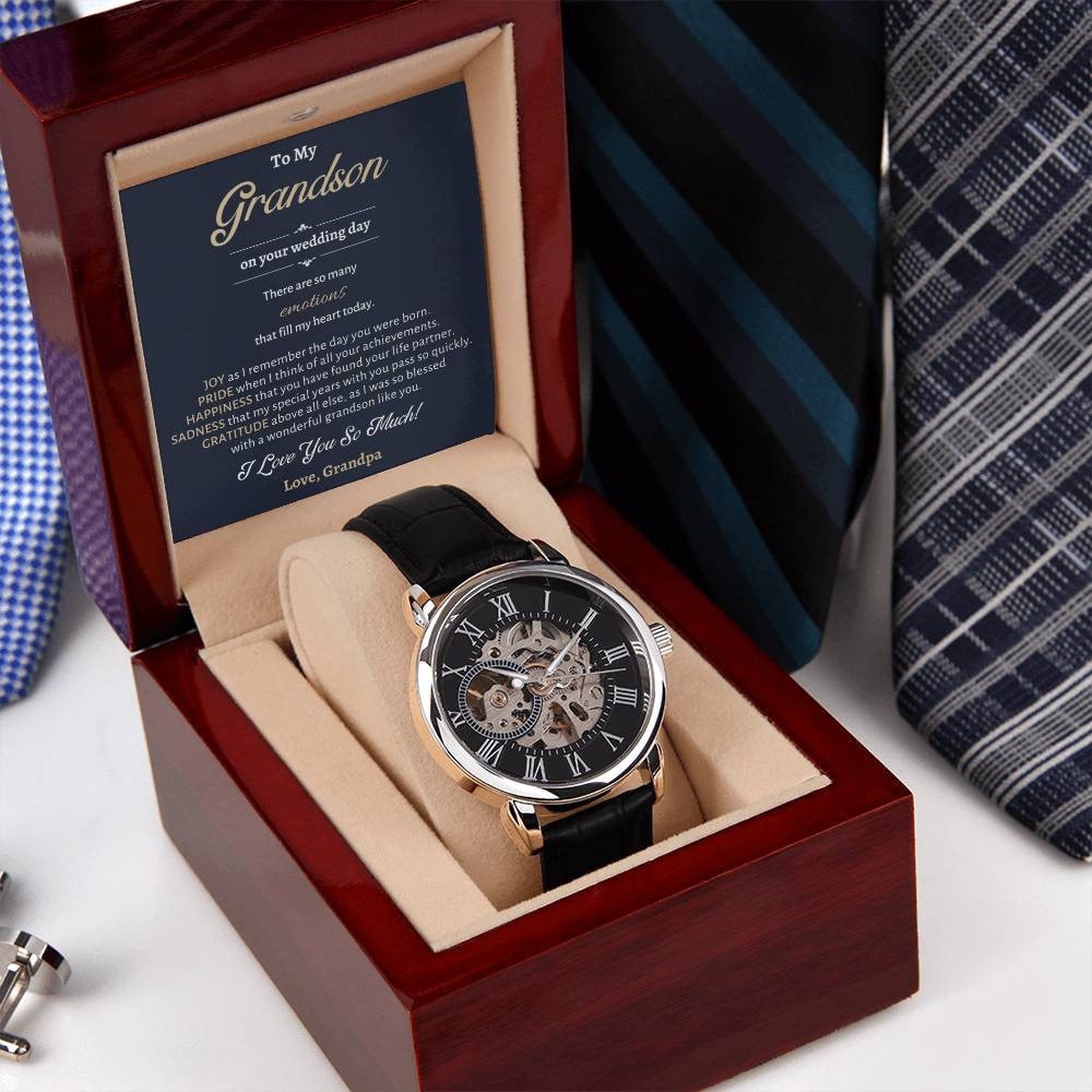 Groom Gift from Grandpa, To My Grandson on His Wedding Day, Grandson Wedding Day Gift, Wedding Gift for Grandson, Sentimental Wedding Gift