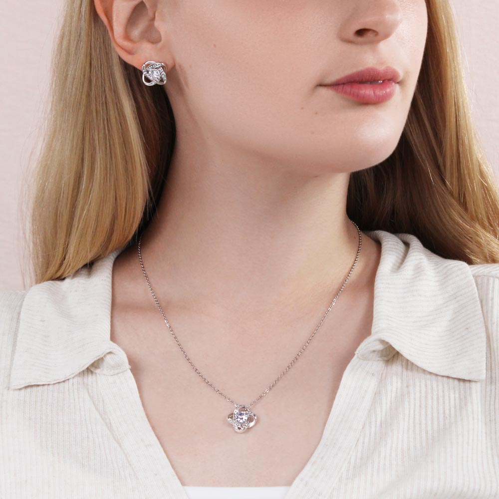 Cancer Survivor Gift - Love Knot Necklace