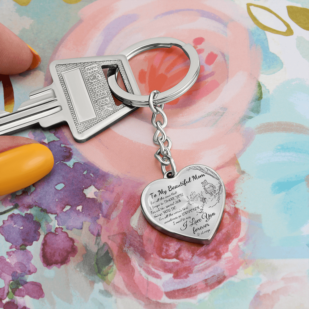Personalized Keychain Gift for Mom, Birthday Gift for Mom, Mother's Day Gift for Mom, I Love You Mom Gift, Best Gift for Mom, Custom Gift