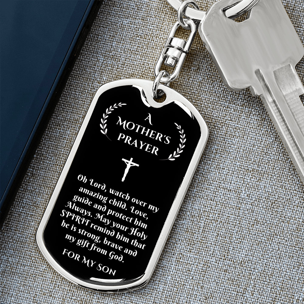 Prayer for My Son, Small Gift for Son from Mother, Mother to Son Gift, A Mother's Prayer, Prayer Key Chain for Son, Birthday, Graduation