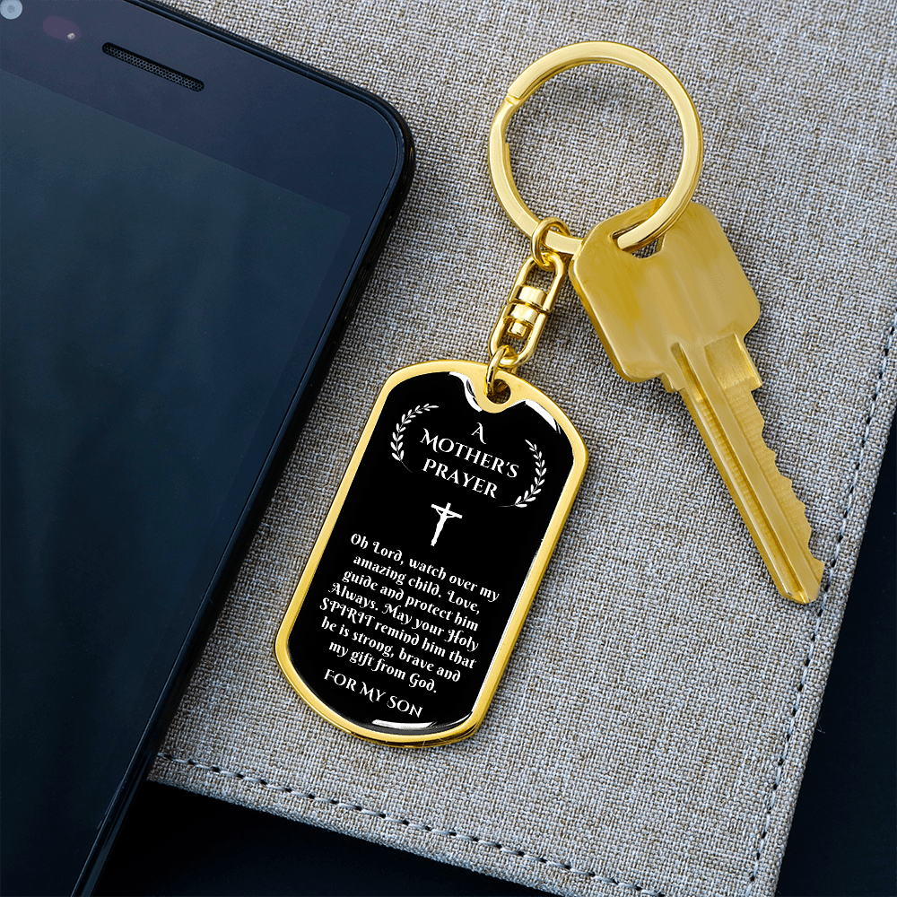 Prayer for My Son, Small Gift for Son from Mother, Mother to Son Gift, A Mother's Prayer, Prayer Key Chain for Son, Birthday, Graduation