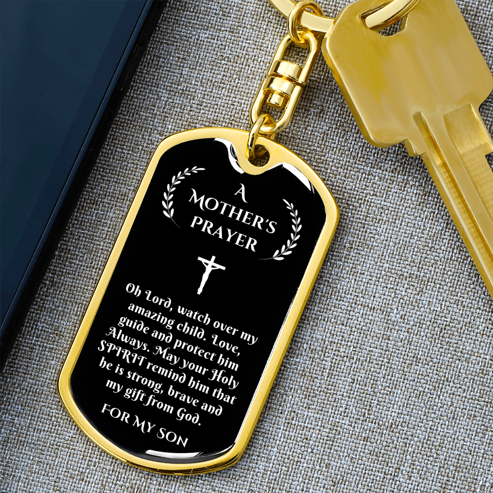 Prayer for My Son, Small Gift for Son from Mother, Mother to Son Gift, A Mother's Prayer, Prayer Key Chain for Son, Birthday, Graduation