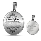 Cancer Survivor Gift for Women, Cancer Fighter Gift, Encouragement Gift, Warrior Gift for Women, Engraved Necklace for Cancer Survivor