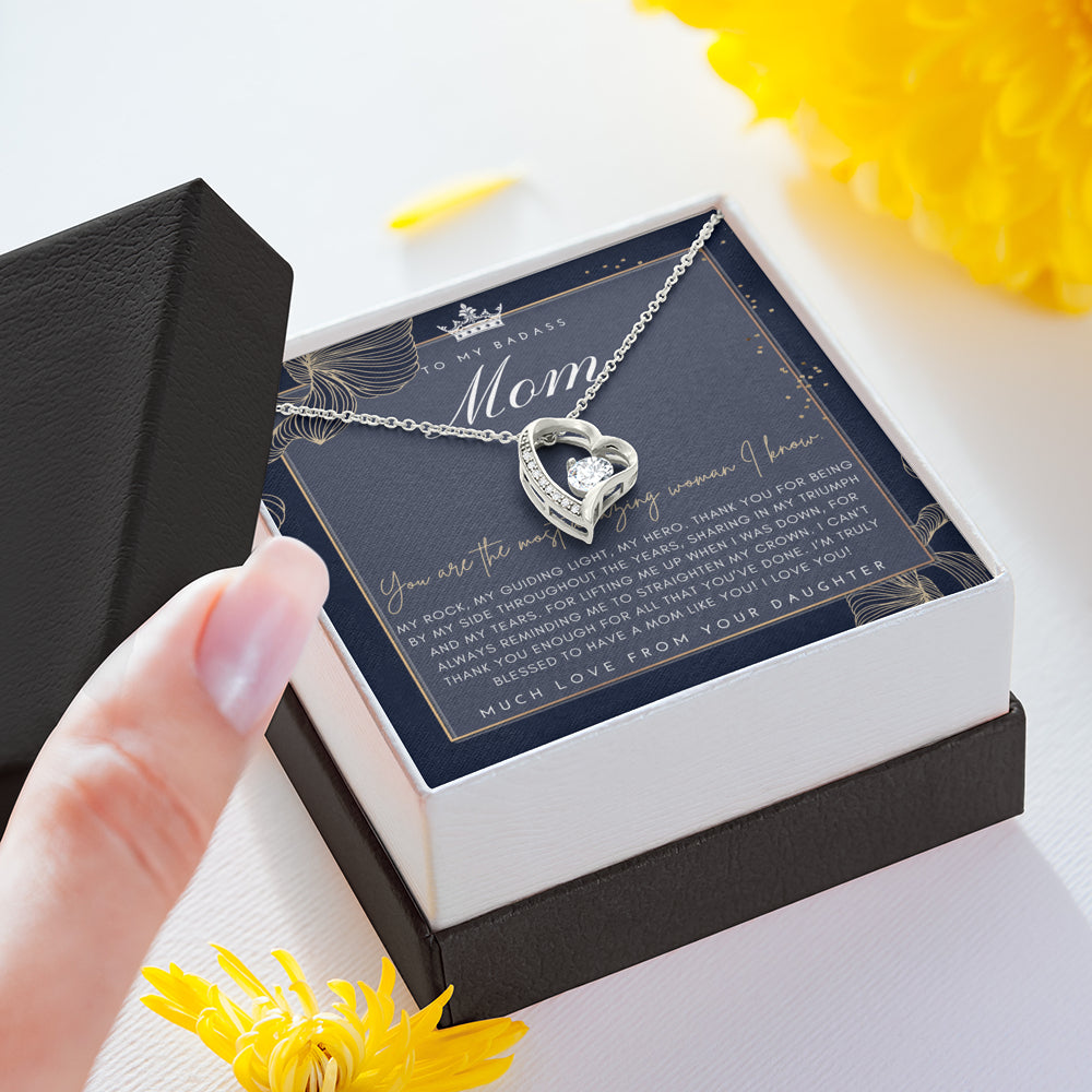 Badass Mom Gift | To My Badass Mom Necklace | Mother’s Day Gift | Daughter to Mom Gift | Gift from Daughter to Mom on Wedding Day | Mom gift