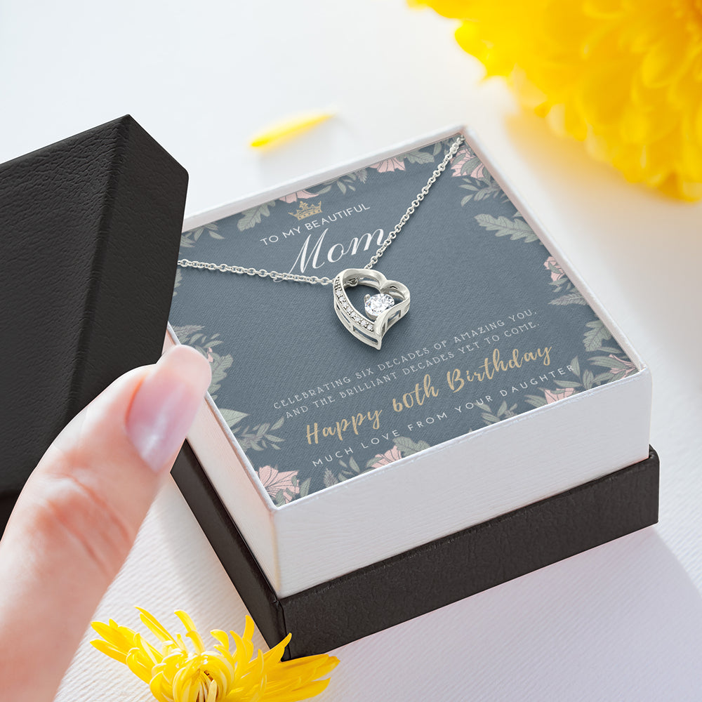 60th Birthday Gift for Mom from Daughter | 60th Birthday Gifts for Women | Necklace for Her | 6 Decade Jewelry | 60 Years Old | 60th Birthday Gift Necklace | Jewelry Gift For Her