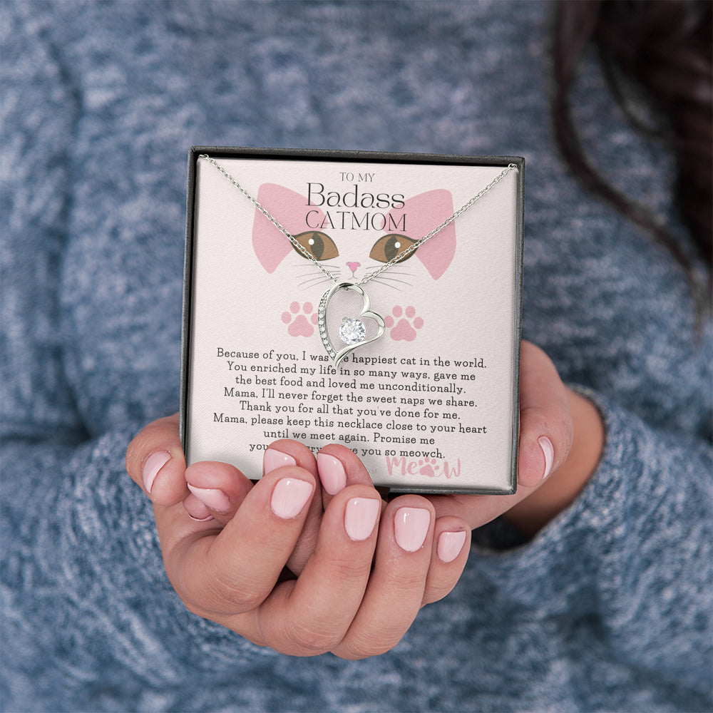 To My Cat Mama, To My Badass Cat Mom, Cat loss gifts, Rainbow Bridge Cat, Pet sympathy gift, Cat loss necklace, Until We Meet Again Necklace, Loss of Cat memorial necklace
