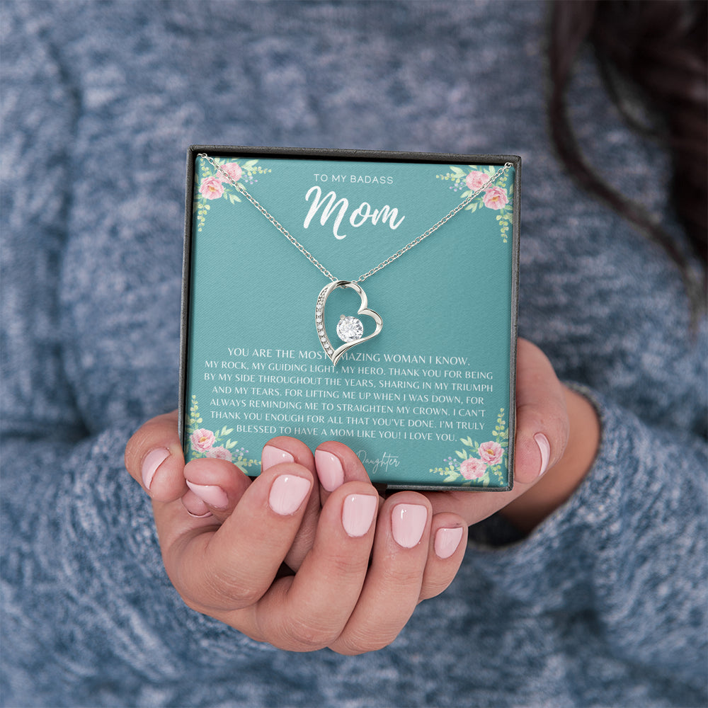 Badass Mom Gift | To My Badass Mom Necklace | Mother’s Day Gift | Daughter to Mom Gift | Gift from Daughter to Mom on Wedding Day | Mom gift