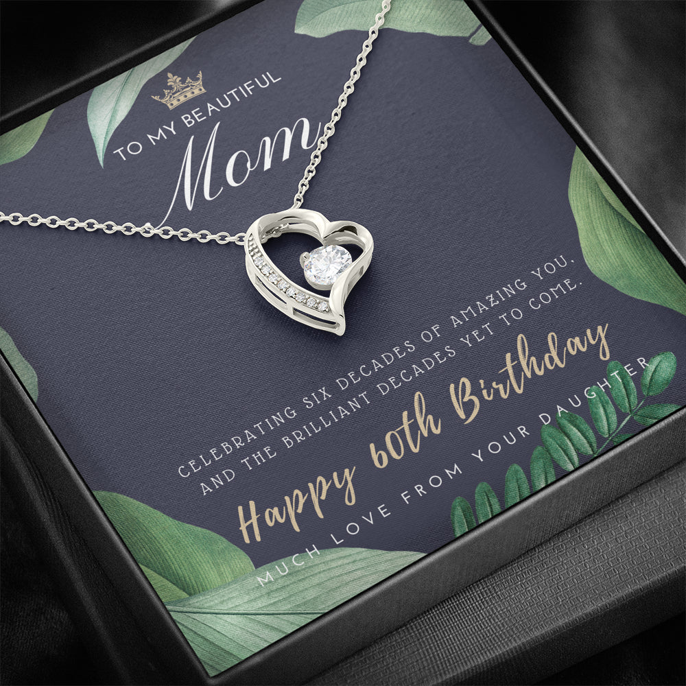 60th Birthday Gift for Mom from Daughter | 60th Birthday Gifts for Women | Necklace for Her | 6 Decade Jewelry | 60 Years Old | 60th Birthday Gift Necklace | Jewelry Gift For Her