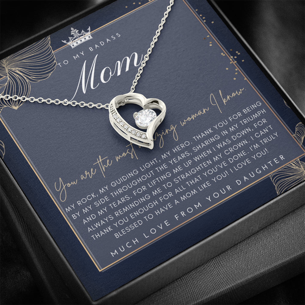 Badass Mom Gift | To My Badass Mom Necklace | Mother’s Day Gift | Daughter to Mom Gift | Gift from Daughter to Mom on Wedding Day | Mom gift