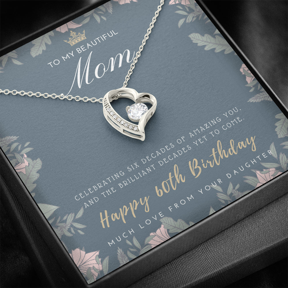 60th Birthday Gift for Mom from Daughter | 60th Birthday Gifts for Women | Necklace for Her | 6 Decade Jewelry | 60 Years Old | 60th Birthday Gift Necklace | Jewelry Gift For Her