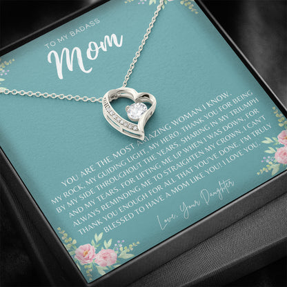 Badass Mom Gift | To My Badass Mom Necklace | Mother’s Day Gift | Daughter to Mom Gift | Gift from Daughter to Mom on Wedding Day | Mom gift