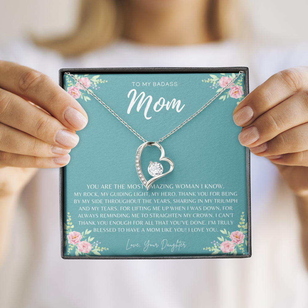 Badass Mom Gift | To My Badass Mom Necklace | Mother’s Day Gift | Daughter to Mom Gift | Gift from Daughter to Mom on Wedding Day | Mom gift