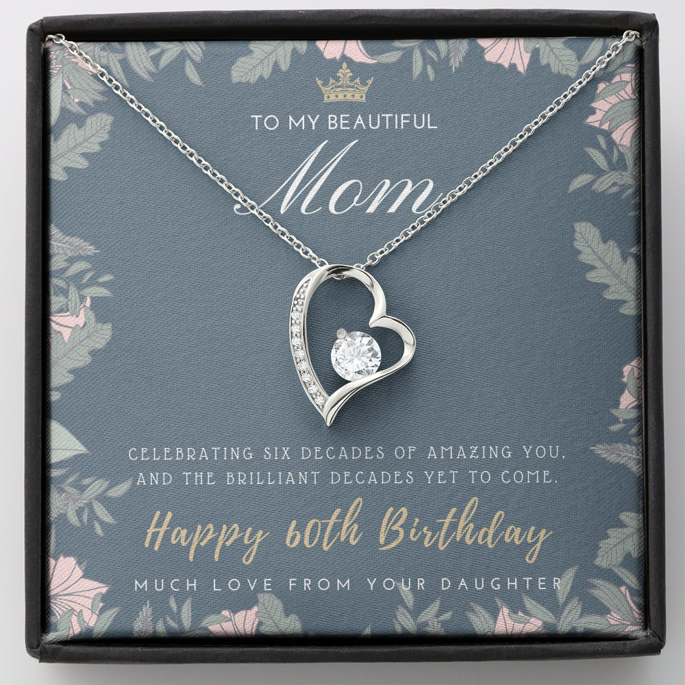 60th Birthday Gift for Mom from Daughter | 60th Birthday Gifts for Women | Necklace for Her | 6 Decade Jewelry | 60 Years Old | 60th Birthday Gift Necklace | Jewelry Gift For Her